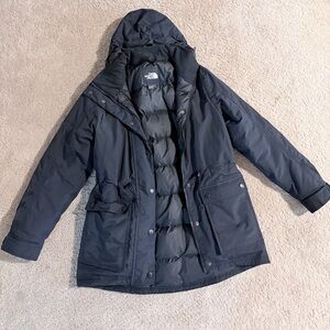 The North Face Women's Black Hooded Puffer Jacket